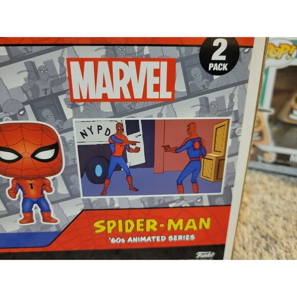 Funko Pop Spiderman Vs. Spiderman 2 Pack Pop Vinyl Figure EE Exclusive - Picture 3 of 8